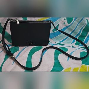 Kate Spade NYC Black Leather Darcy Slim Crossbody